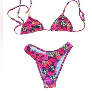 Loleia Delicata Rosa Top and Bottom string bikini